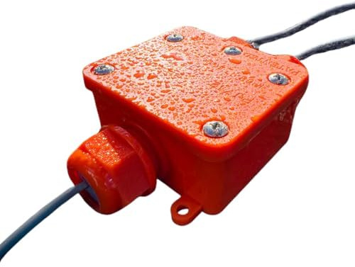 Waterproof Junction Box - 1 In, 2 Out - Weatherproof Electrical Connection Box for Outdoor and Commercial Use