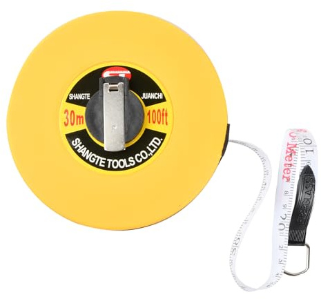 Ruban à Mesurer, Mètre Robuste, Long Ruban à Mesurer Outils, Mètre Ruban 30M, Règle de Mesure en Fibre de Verre, pour Mesurer la Route, le Chemin de Fer, la Construction Électrique