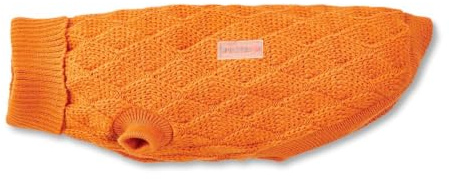 Wolters Strickpullover Diamond | Hundepullover für kühle Tage | Farbe Fancy-Orange - Gr. 30 (Rückenlänge 28-30 cm)