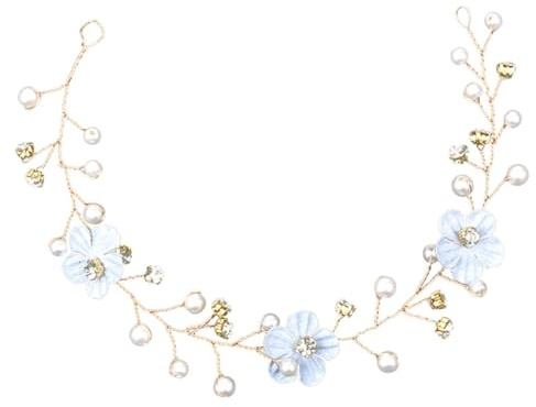 Hemobllo Accessoire de Coiffure de Mariée Perles Faux Pearl et Alliage de Zinc, Décoration Cheveux Mariage Élégante pour Mariées Lors de Cérémonies