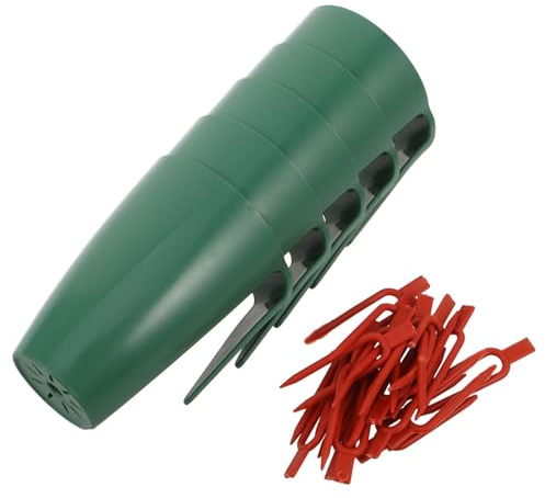 VICASKY Set da 5 Tazze da Vivaio per Fragole con Forca per Trapianto, Contenitori di Avviamento in Plastica con Fori di Drenaggio, Vasi Portatili per Piante, Ortaggi e Fiori, per