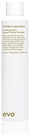 Evo builder's paradise working spray 300ml I Haarspray mit mittlerem Halt für alle Haartypen I für mehr Halt und Glanz I vegan, ohne Sulfate