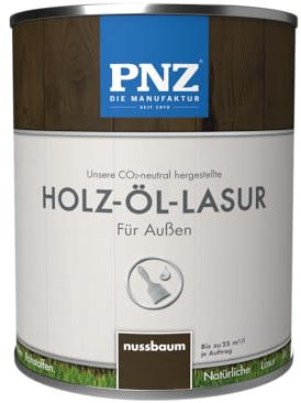 PNZ Holz-Öl-Lasur, Gebinde:0.75L, Farbe:nussbaum