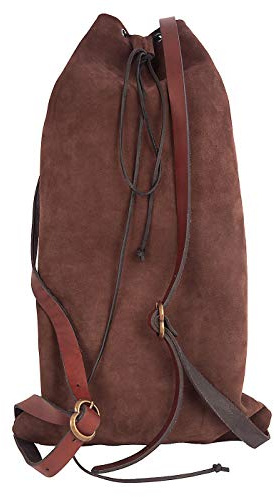 Andracor - Retro Echtleder Turnbeutel - Vintage Rucksack in mehreren Farben für Freizeit & LARP