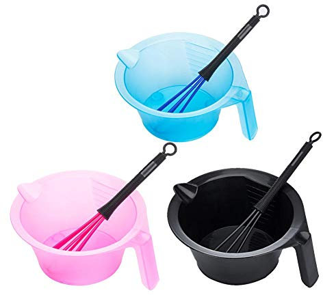 Domybest Ciotola Tintura Capelli di Plastica con Frusta - Strumenti per lo Styling di Parrucchiere - Colore e Tinta