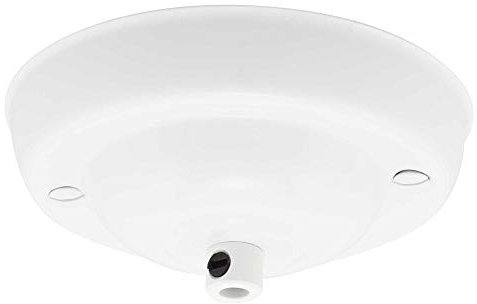 ElekTek 108mm Diameter Ceiling Rose with Cord Grip Metallic Finishes Powder Coated Colours for Pendant Light Fittings Brilliant White