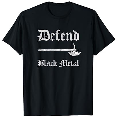 Defend Black Metal Atheist Baphomet Satan Death Vintage Camiseta