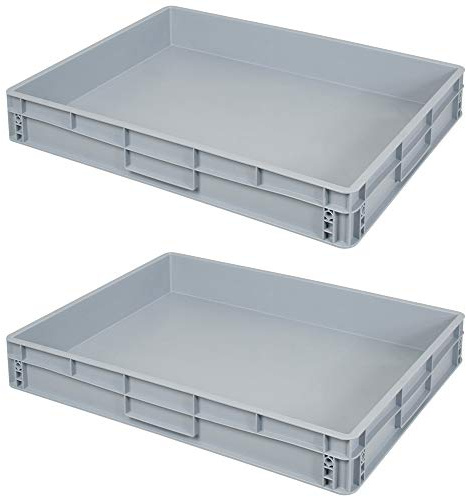 BRB 2 Eurobehälter mit Griffleisten, LxBxH 800x600x120 mm, 45 Liter, lebensmittelecht