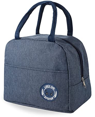 Hemiks Mini Kühltasche, 6L Tragbar Faltbare Lunchtasche Alufolienfutter | Hält Warm & Kühl Wasserdichtes Oxford-Gewebe Leicht für Schule Büro Picknick Reise