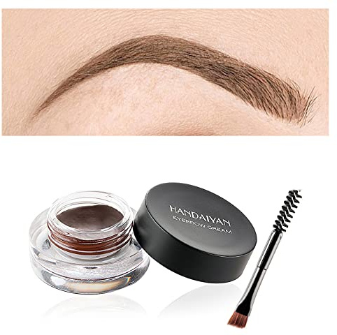 Augenbrauen-Creme, wasserdichtes Augenbrauen-Gel lang anhaltende Brauen-Pomade mit Pinsel, natürliches vielseitiges getöntes Brauen-Gel erzeugt natürlich aussehende Brauen für Feiertagspartys