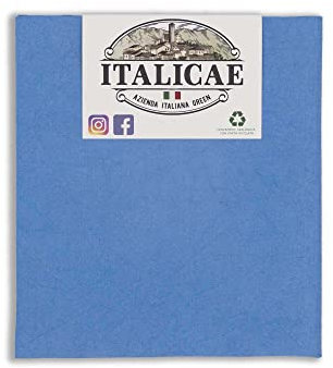 ITALICAE - panno vetri MADE IN ITALY in microfibra azzurro 40x35cm - Zero aloni ultra assorbente perfetto come asciuga bicchieri, vetri, pulizia finestre