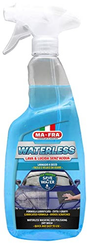 Ma-Fra, Waterless Lava e Lucida Senza Acqua per Un Lavaggio a Secco Completo della Carrozzeria e Vetri Auto, Senza Bisogno di Acqua, Formato 750ml, H1158