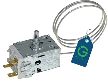 G GRIMALDI Termostato Frigorifero ATEA A13-0447 Compatibile WHIRLPOOL SMEG K59S2791500 481228238188 481927129054 – 3 Contatti, Sonda Capillare – Ricambio Selettore Temperatura