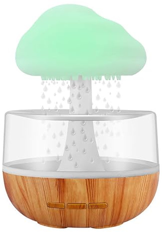 Rain Cloud Humidifier with Water Drip Sound and Night Light, 7 Changing Colors