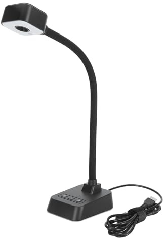 Pyhodi Cámara de Documentos USB 4K para Profesor, Lente Giratoria de 360 ​​Grados, Enfoque Automático, Luz LED de 3 Niveles, Micrófono de Reducción de Ruido AI, Inversión de Imagen