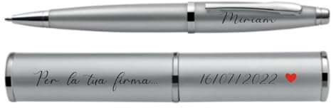 Penna a sfera con custodia inclusa personalizzata con stampa testimoni nozze, per la tua firma idea regalo, matrimonio