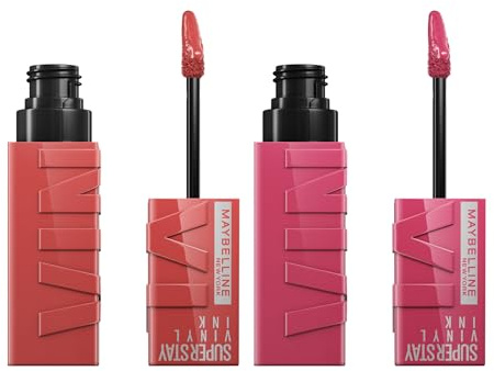 Maybelline New York – Duo Vinyl Ink Lippenstift – Farbtöne: Coy & Peachy