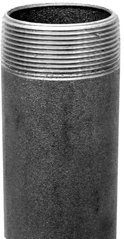 Home Invasion Rohr 2 Zoll – 50 x 60 mm Stahl schwarz – 40 cm (400 mm) – Gewinde