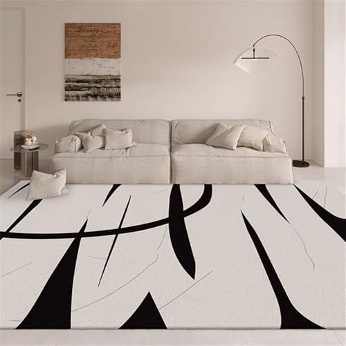 Bedroom Rugs For Adults 200x250cm Kitchen Mats And Rugs Washable Black and gray vertical bars with design living room bedroom carpet durable Area Rugs Cheap Extra Large Rugs