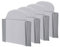 PATIKIL Camera Bag Divider, 4Pcs 6.5x6.3x0.55 Shockproof Camera Bag Inserts Separator Pad Protective Lens for Nikon Camera DSLR Protect Bag Organizer Universal Divider Cushion, Gray