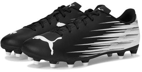 Puma Men's ATTACANTO Firm, Artificial Ground Soccer Cleat, Puma Black-Puma White, 10