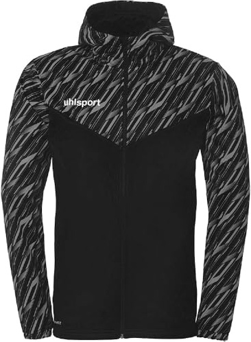 uhlsport Fotboll Progressive 28 Multi Hood jacka – träningsjacka sportjacka sweatshirtskjorta med huva och ståkrage