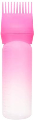 Flacon brosse de teinture pour cheveux – Flacon applicateur de peigne à racines | Brosse à cheveux en ABS, flacon réutilisable pour huilage des cheveux, peigne à racines du cuir chevelu avec échelle