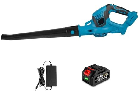 TRDEWR Leaf Blower High Powerful Electric Air Blower For 18V Battery Handheld Cordless Leaf/Snow/Dust Blowing Blower Garden Tool Powerful(1 X Battery)