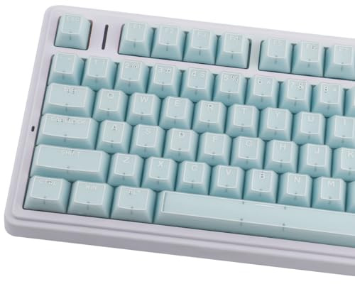 Sunzit Blue Jade Keycaps, Double Shot PBT&PC Keyboard Jelly Key caps 142 Keys Cherry Profile Keycap Set for 60%/65%/75%/TKL/96%/100% Magnetic Mechanical Keyboard
