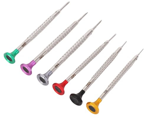 Yechiry Kit Cacciaviti, Cacciaviti Professionali da Orologiaio in Acciaio Inossidabile con Impugnatura Ergonomica, Set Portatile per la Riparazione di Orologi da Casa, Ideale per Riparazioni di