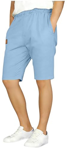 duxyoz Short d'été léger mi-long pour adolescents et garçons de 5 à 15 ans, bermuda athlétique décontracté à coupe ample confortable avec poches, pour la gym, la course à pied