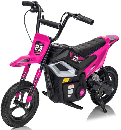 Hikiddo 24V 350W Kinder Motorrad Elektrisch ab 6 Jahre, 60kg Tragkraft