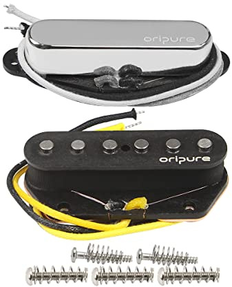 OriPure Alnico 5 Single Coil Pickups Gitarr Hals & Bridge Pickup Set för TL TE Gitarr Pickuper Ersättning