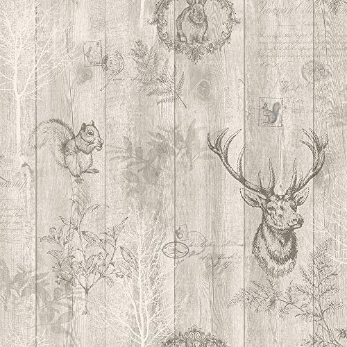 Holden Decor Glasshouse Glasshouse paper Quality wallpaper, Vinyl smooth finish,Paper finish,Easy to hang (Beige)