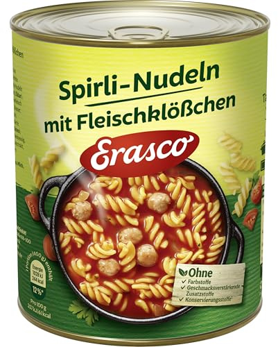 Erasco Spirli-Nudeln mit Fleischklößchen (1 x 800 g Dose)