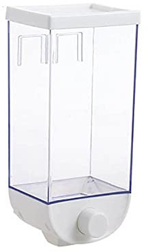 CHENRUN Distributeur de Nourriture sèche fixé au Mur, Stockage de Nourriture de Cuisine pour Le bidon de Grain de Casse-croûte de Haricots(1500ml,White)