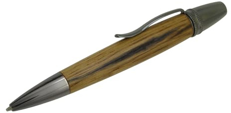 Drechselstube-Hofweller Schreibgerät, Druckbleistift, Bleistift aus Edelhölzern, Holz handgedrechselt, Unikate, 0,7mm (Eiche Balken alt, gunmetal)