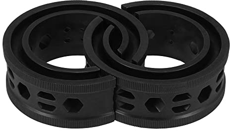 X AUTOHAUX Schraubenfederpuffer Typ C Schwarz 2 Stück Universal Gummi | Außenhöhe 51mm, Außendurchmesser 138mm, Dicke 25mm, Verbessert Fahrkomfort, Schützt Stoßdämpfer Und Federungssystem