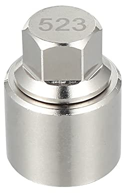 X AUTOHAUX 523 Clé Antivol De Roue Pour Volkswagen Touareg 1 Pièce | Couleur Argent, Matière Métal, 3,9x2,9cm, Ø Int. 2,4cm, Pour VW Scirocco Magotan Phaeton Tiguan, Retrait Antivol Roue