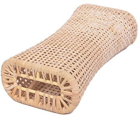 SANJIAOJIA Natürliches Rattan Sauna-Kissen,Bambus-Kopfstützenkissen,Gewebtes Kissen,Nackenstütze,Atmungsaktives Rattan-Bettkissen,Sommerkühlkissen Schlafkissen,Orthopädisches Kissen