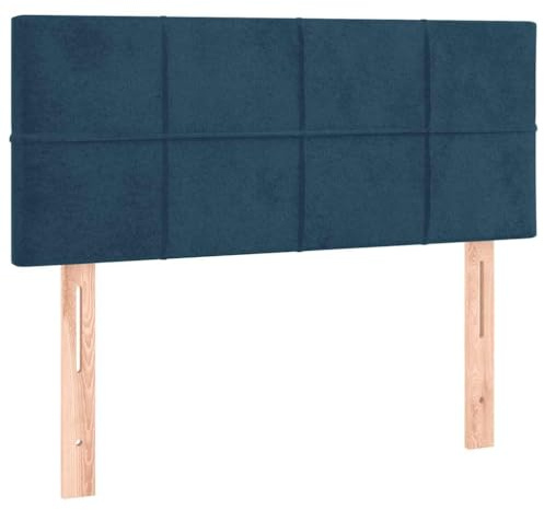 vidaXL Kopfteil Dunkelblau 100x5x78/88 cm Samt