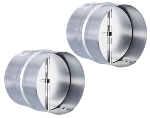 PATIKIL Valvola non ritorno 4 pollici confezione 2 inserto flusso d'aria nel tubo ventilazione dispositivo flusso inverso tappo unidirezionale ventilatori scarico cucina e bagno