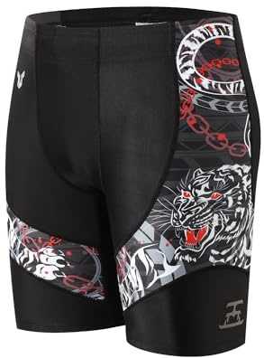 HUGE SPORTS Bañador de compresión para hombre Splice Jammer serie salvaje, tigre, XL