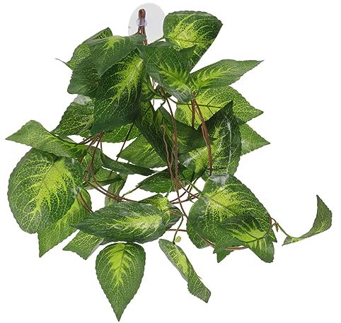 FRCOLOR Plante Artificielle Décorative en Plastique pour Terrarium Reptile pour Décoration Naturelle Vert Clair Apparence Réaliste et Aquarium Tortue