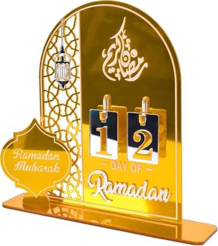 Ramadan Kalender, Ramadan Deko, Eid Mubarak Dekoration DIY Ramadan Dekoration, Ramadan Kalender Kinder, Countdown-kalender Ornament Gebet Ramadan Mubarak Deko Wohnzimmer Ramadan Geschenke (A)