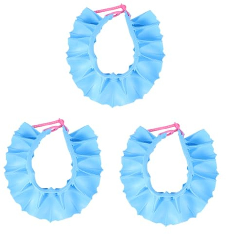 Toyvian 3stücke Shampoo Kappe Mit Ohrenschutz Verstellbar Für Junge Mädchen Babydusche Schutz Für Haare Und Augen Für Bad Und Haarschnitt Blau