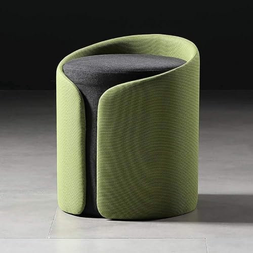 FußstützeFußhocker, Ottomane, Fußhocker, weich gepolsterter Fußhocker, Zuhause, Wohnzimmer, Schlafzimmer, Couchtisch, Schminktisch, Pouf, moderner Stoff, Ottomane, Sofahocker, Gelb, klein