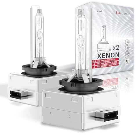 Sinoparcel Ampoule Xénon D3S/D3R 6000K, Lampe Phare HID Blanche au Remplacer pour Voiture 66340 42403 42302, 35W DC 12V, Lot de 2