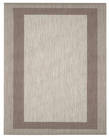 DECASATEXTIL - Alfombra Vinilica - Alfombra Salon Cocina - Antideslizante Resistente, Impermeable, Lavable - Compatible con Robot Aspirador - Variedad de Tamaños y Diseños (70cm x 140cm GRECA-Beige)