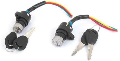 Bobina Accensione Per Motociclette Quad Bici Elettriche Scooter Go-kart 3 Fili Interruttore Di Accensione Serratura Con Chiavi Accessori Bobina Statore(2 Set)